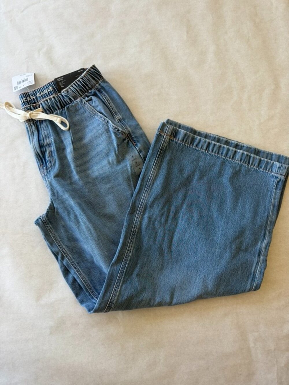 American Eagle Strigid Ultra Wide Leg Low Rise Pants Short Sz S NWT
